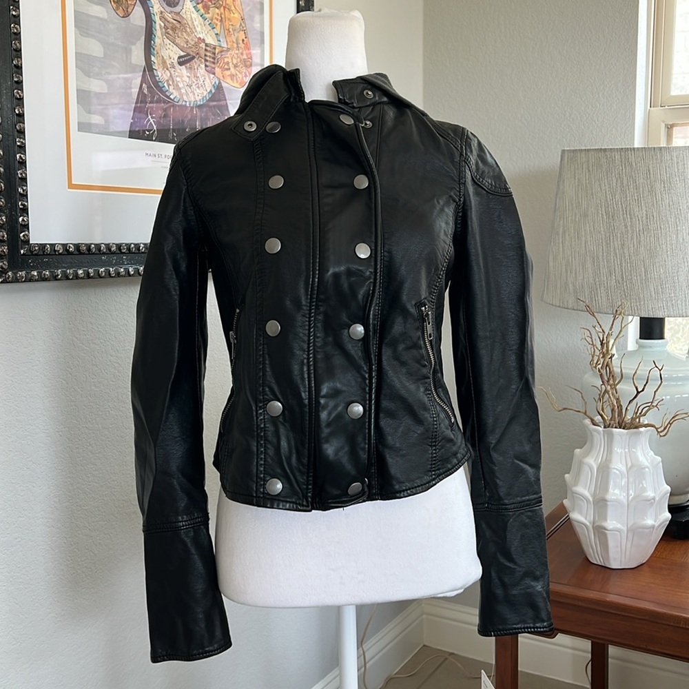 NWT Free People New Dawn Vegan Leather Jacket XS - Picture 4 of 8